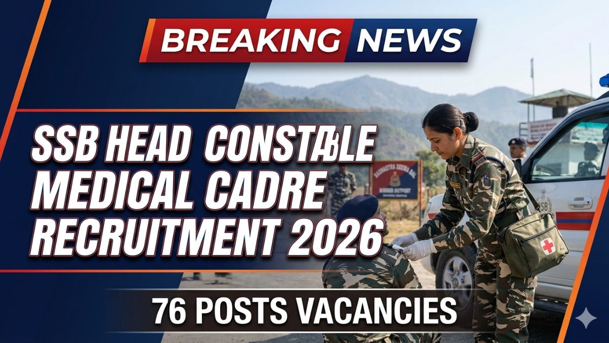 SSB Head Constable Medical Cadre Recruitment 2026